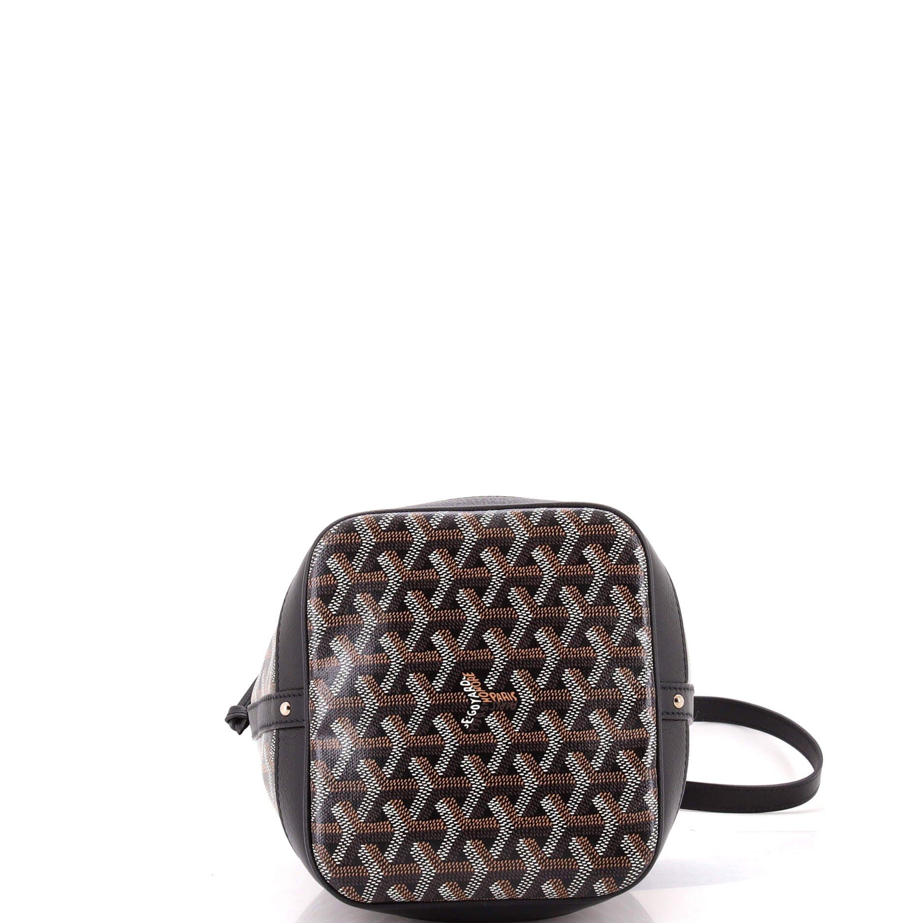 Petit Flot Bucket Bag Coated Canvas PM, Alternate, color, Black
