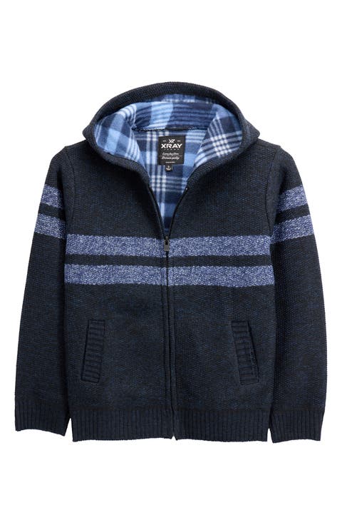 Kids' Stripe Full Zip Hoodie (Big Kid)