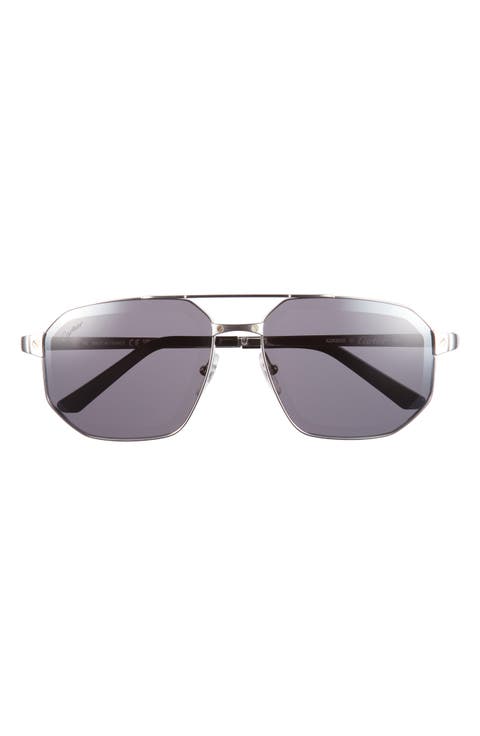 60mm Polarized Pilot Sunglasses