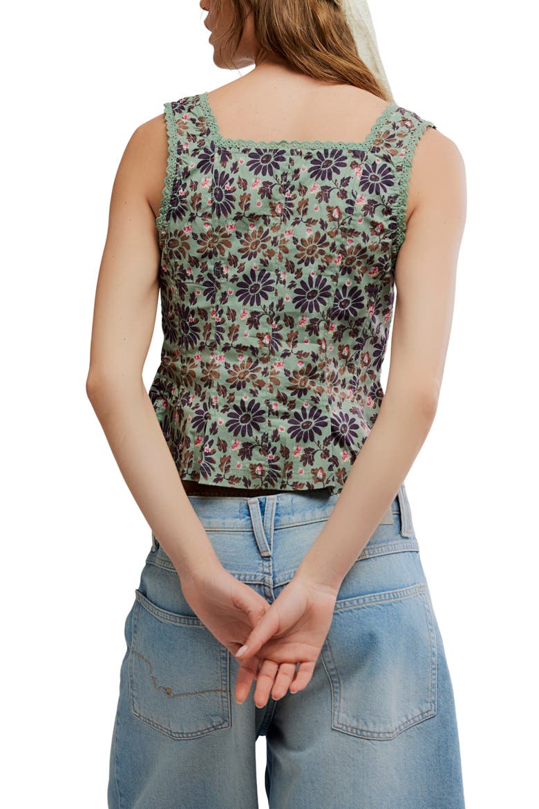 Bridgette Corset Peplum Top, Alternate, color, GREEN COMBO