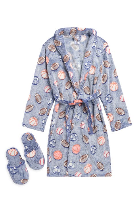 Kids' Robe & Slippers Set
