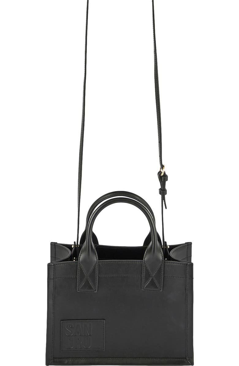 SANDRO Small Kasbah tote in smooth leather, Alternate, color,