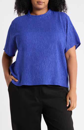 Mock Neck Short Sleeve Top