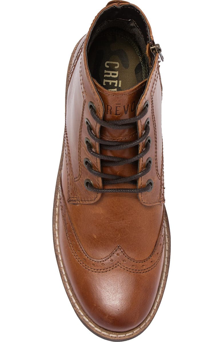 CREVO Tristen Leather Wingtip Boot, Alternate, color,