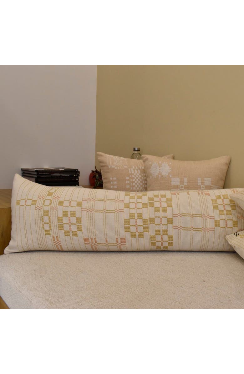Heirloom Naga Chingchen Handwoven Long Lumbar - Cover + Insert, Alternate, color, Beige