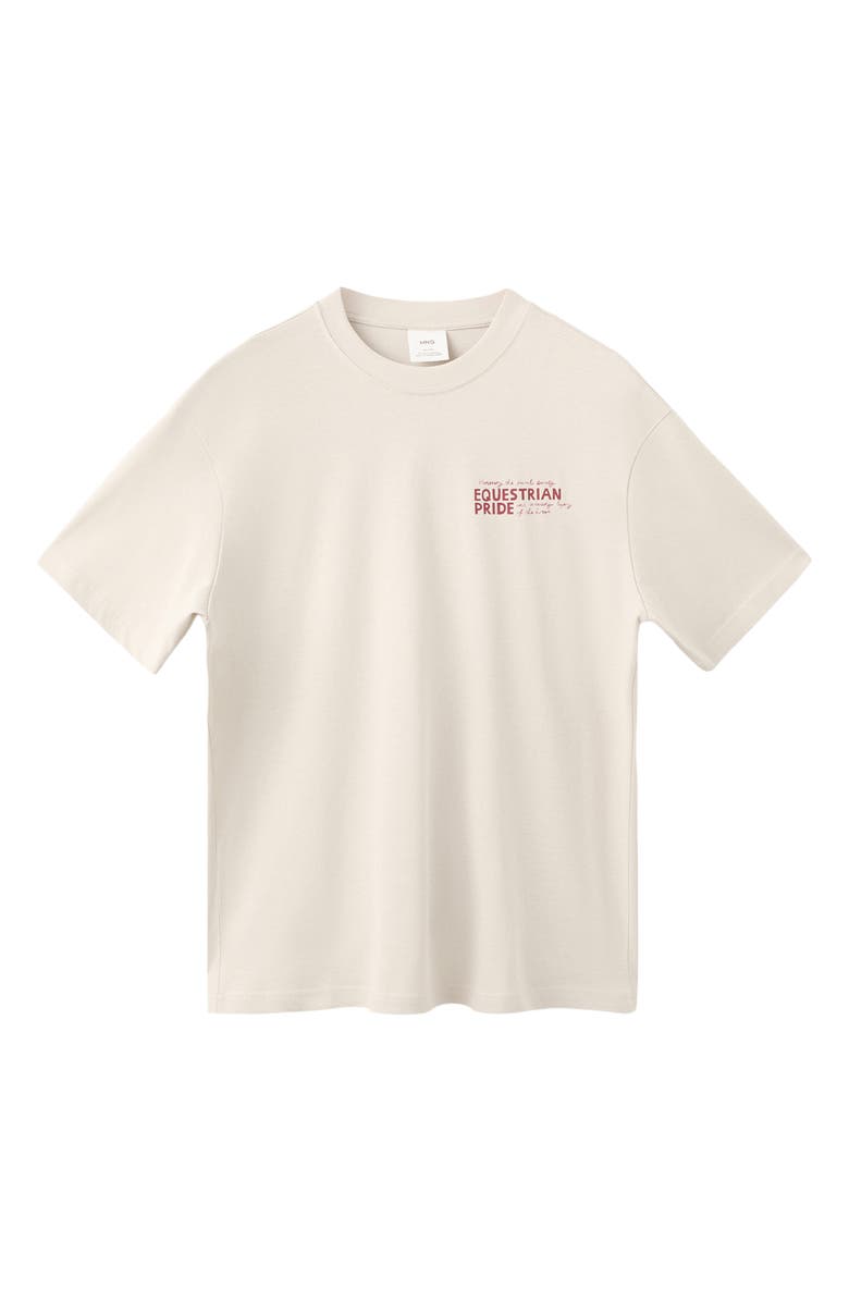 MANGO Equestrian Pride Graphic T-Shirt, Alternate, color, Ecru