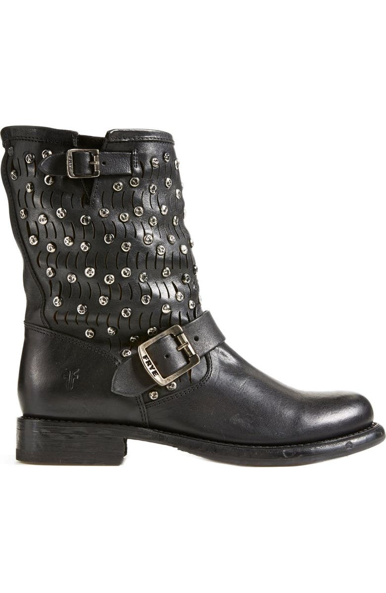 Frye 'Jenna Cut Stud' Short Moto Boot, Alternate, color,