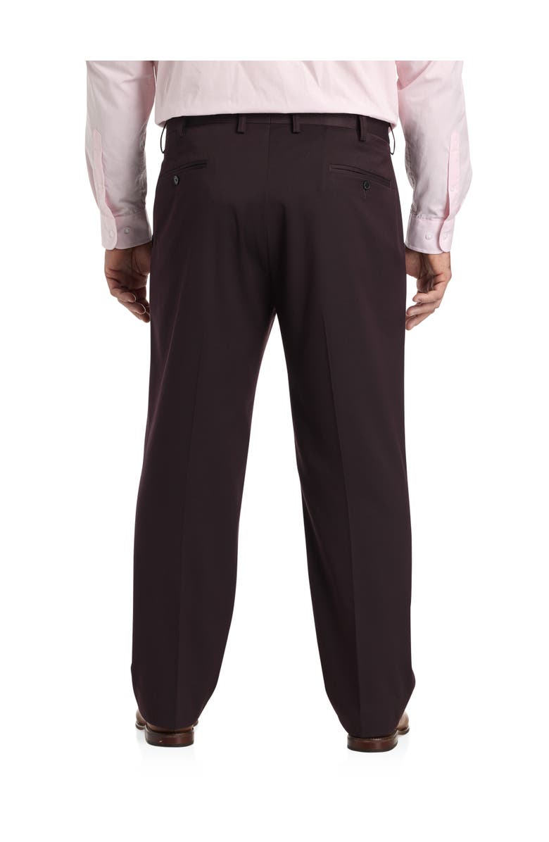 Oak Hill by DXL Mini-Striped Suit Pants, Alternate, color, Burgundy