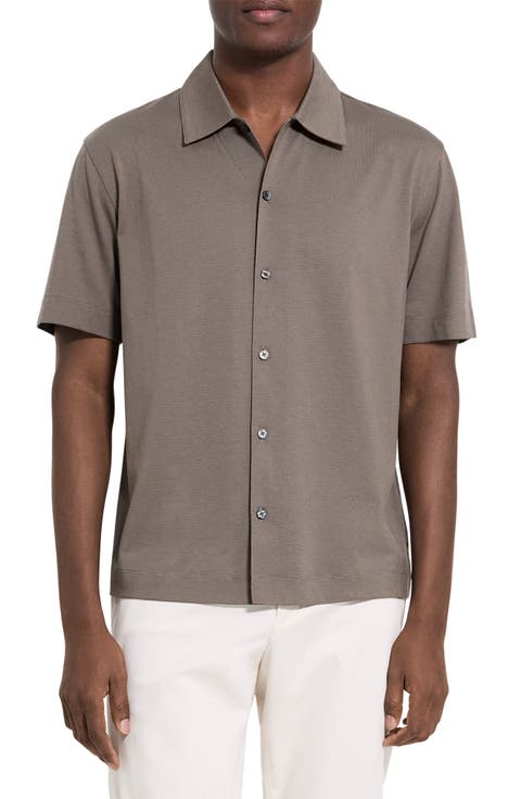 Relaxed Short Sleeve Button-Up Shirt
