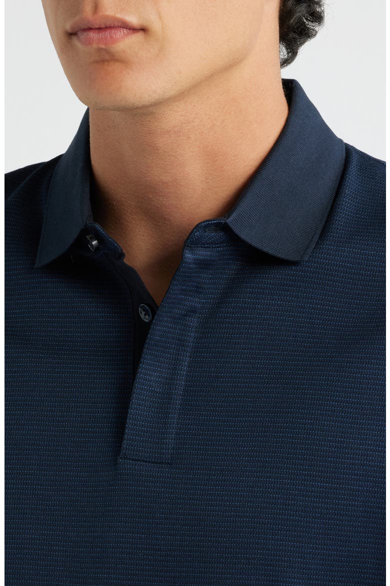 Pado Long Sleeve Cotton Polo, Alternate, color, DARK BLUE