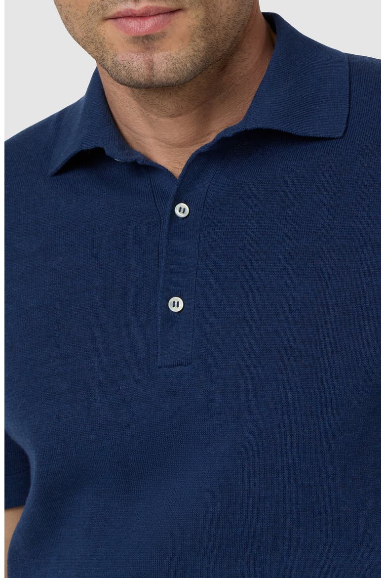 Rally Polo Sweater, Alternate, color, MARINE COTTON