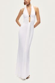 Nocturne Halter Neck Cut-Out Maxi Dress