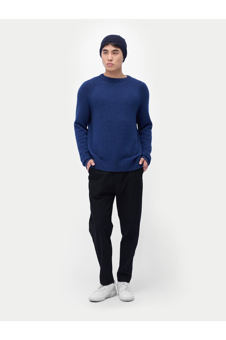 Cashmere Raglan Sweater, Alternate, color, eclipse