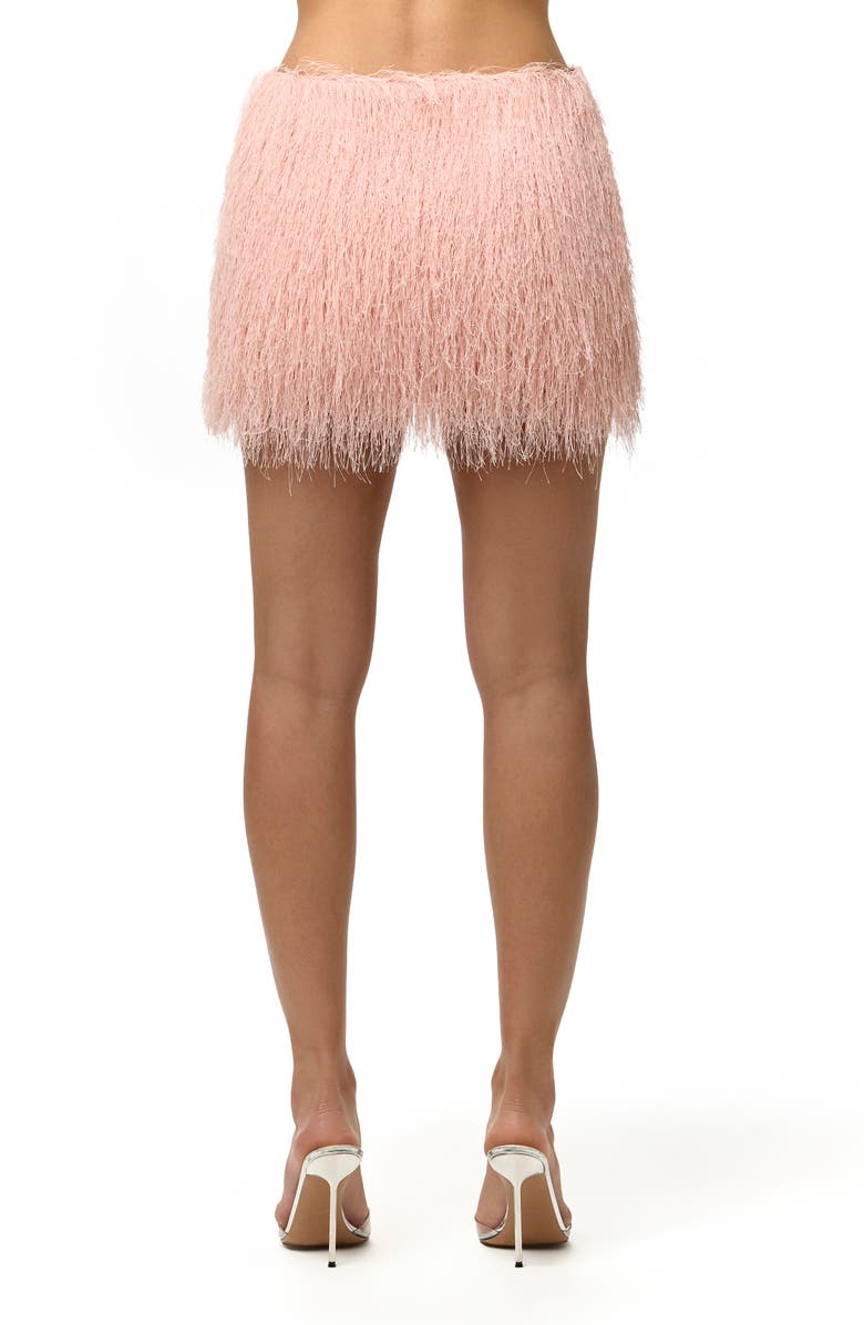 Naked Wardrobe Fringe Miniskirt, Alternate, color, Peach