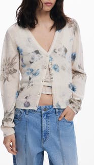 Desigual Floral Thin Gauge Cardigan