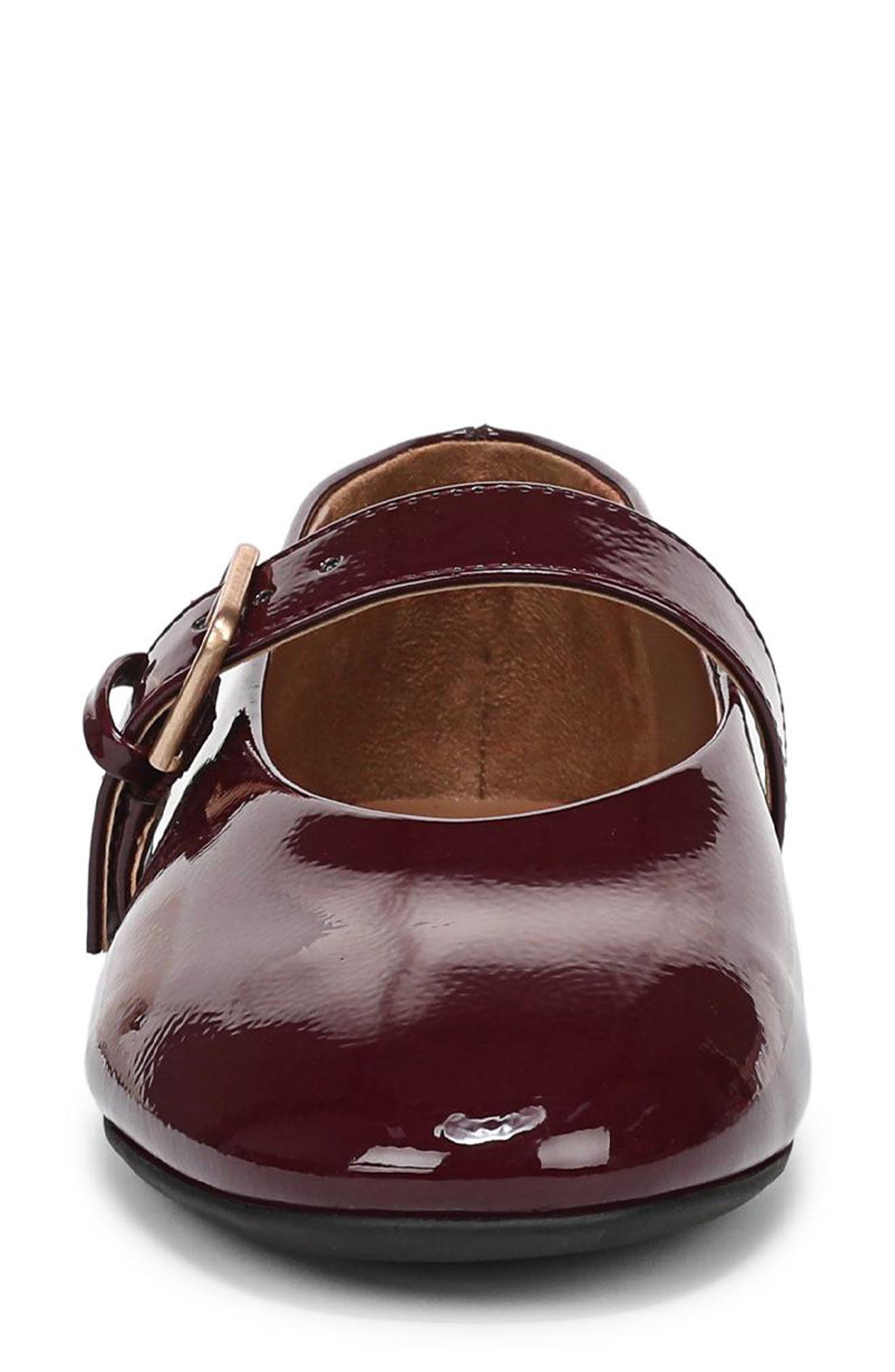 Teresa Faux Leather Mary Jane Flat, Alternate, color, RED DEEP GARNET