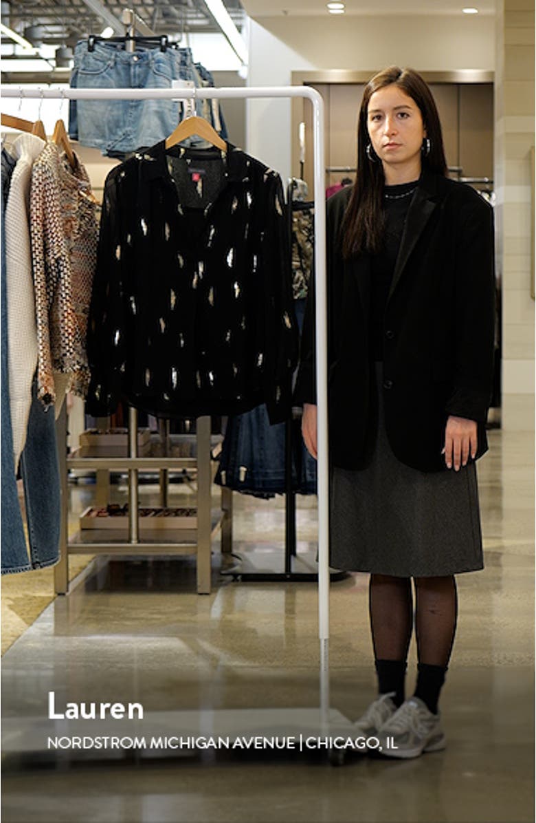 Metallic Print Long Sleeve Top, sales video thumbnail