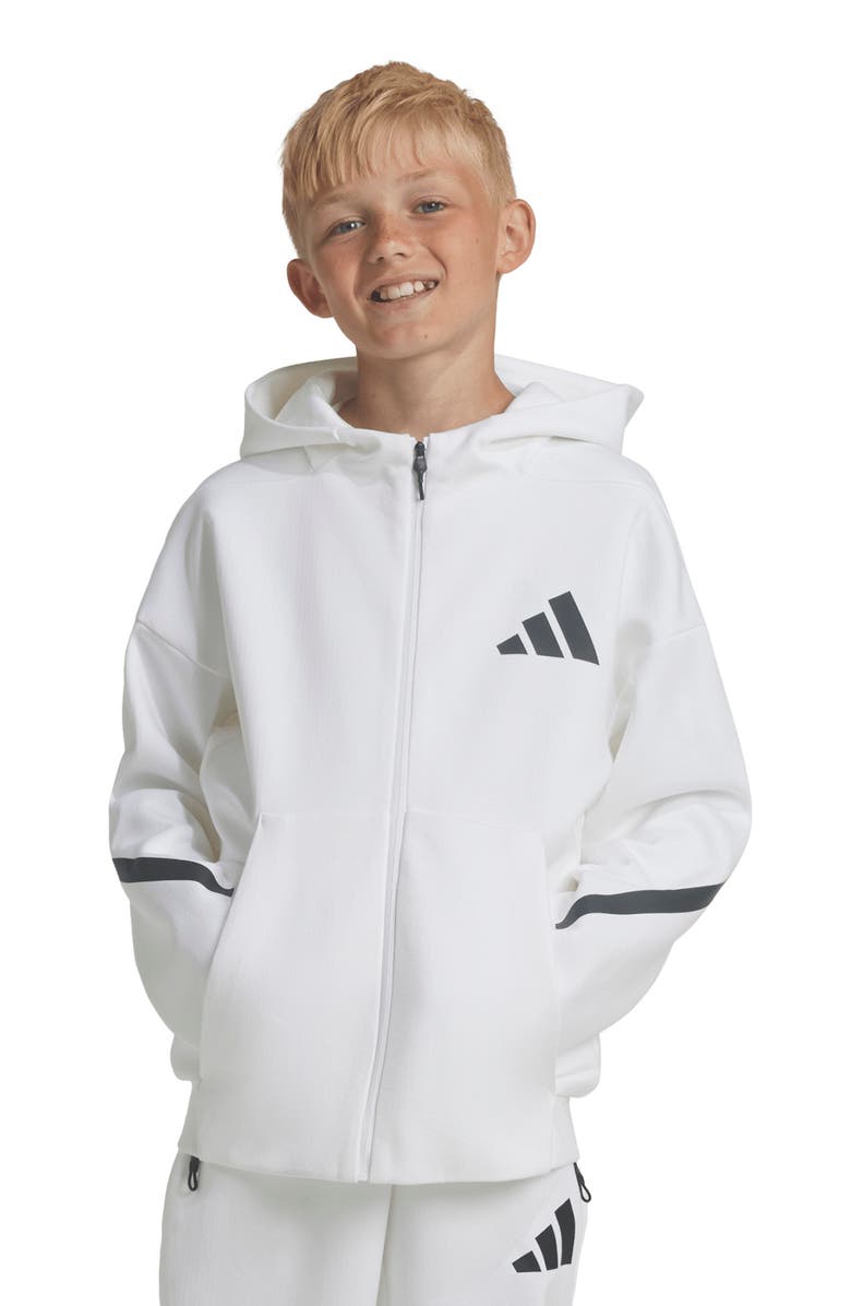 adidas Kids' Z.N.E. Hoodie, Alternate, color, White/Blac