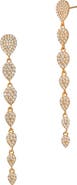 SAVVY CIE JEWELS 18K Gold Vermeil Pavé CZ Graduated Teardrop Earrings
