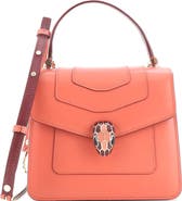 Pre-Owned Bvlgari Serpenti Forever Top Handle Bag Leather Small