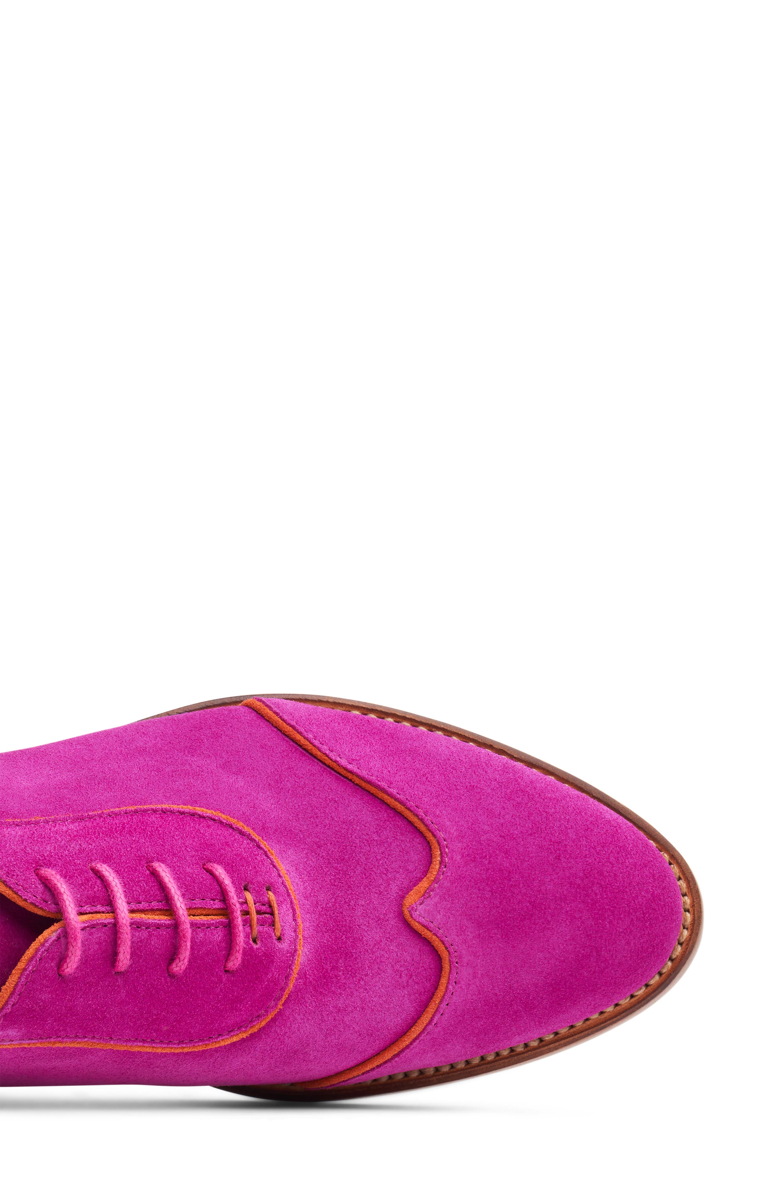 Mr. Evans Wingtip Oxford, Alternate, color, FUCHSIA
