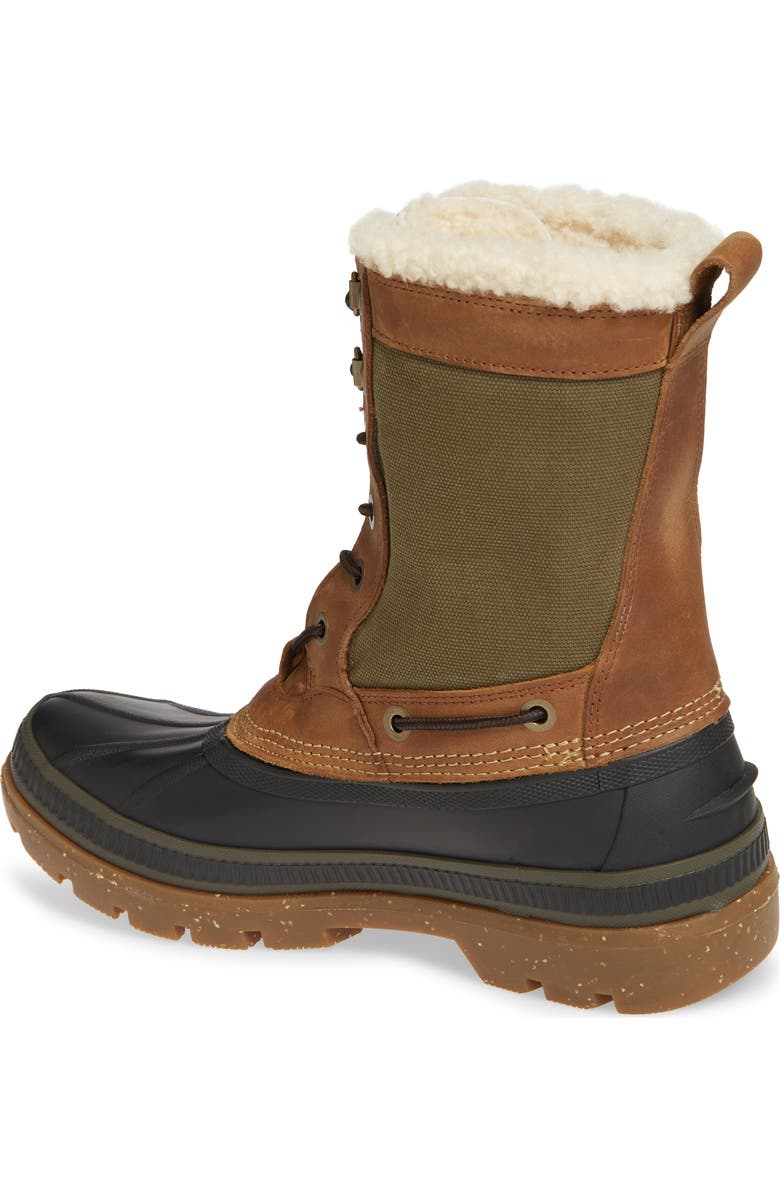 Sperry Ice Bay Tall Waterproof Snow Boot, Alternate, color, Brown/ Olive