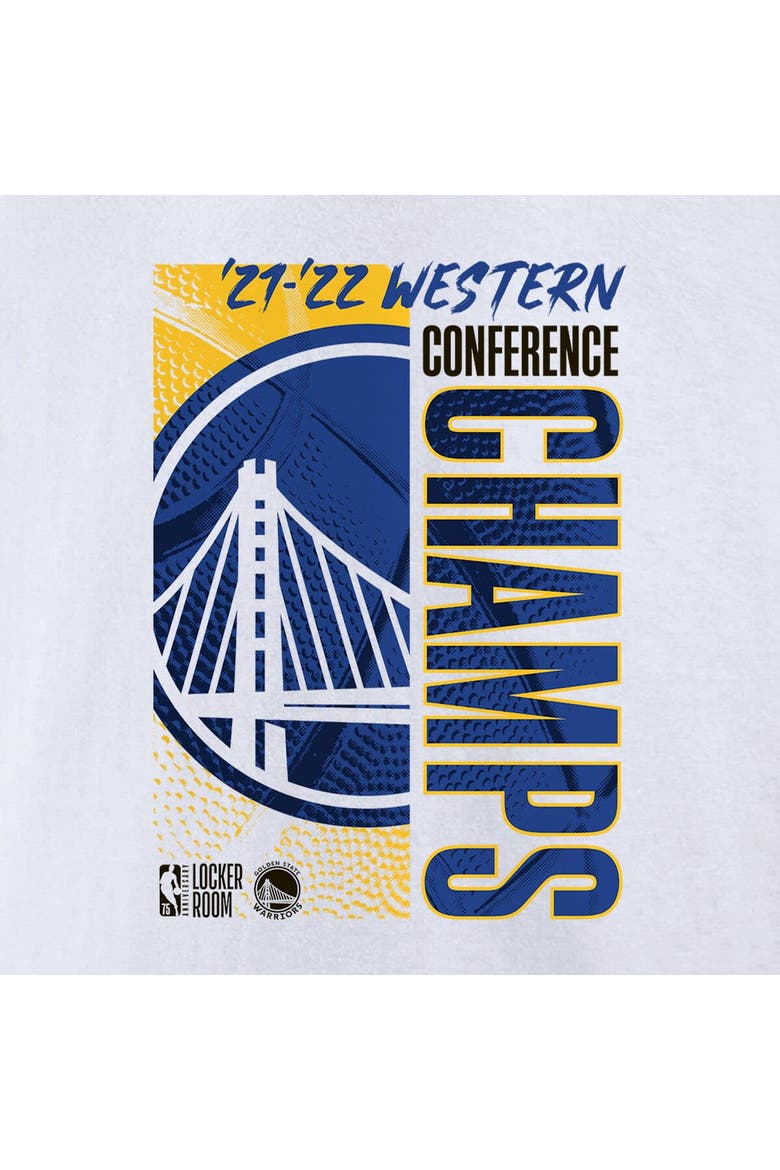Men's Fanatics Branded White Golden State Warriors 2022 Western Conference Champions Big & Tall Locker Room T-Shirt, Alternate, color, White