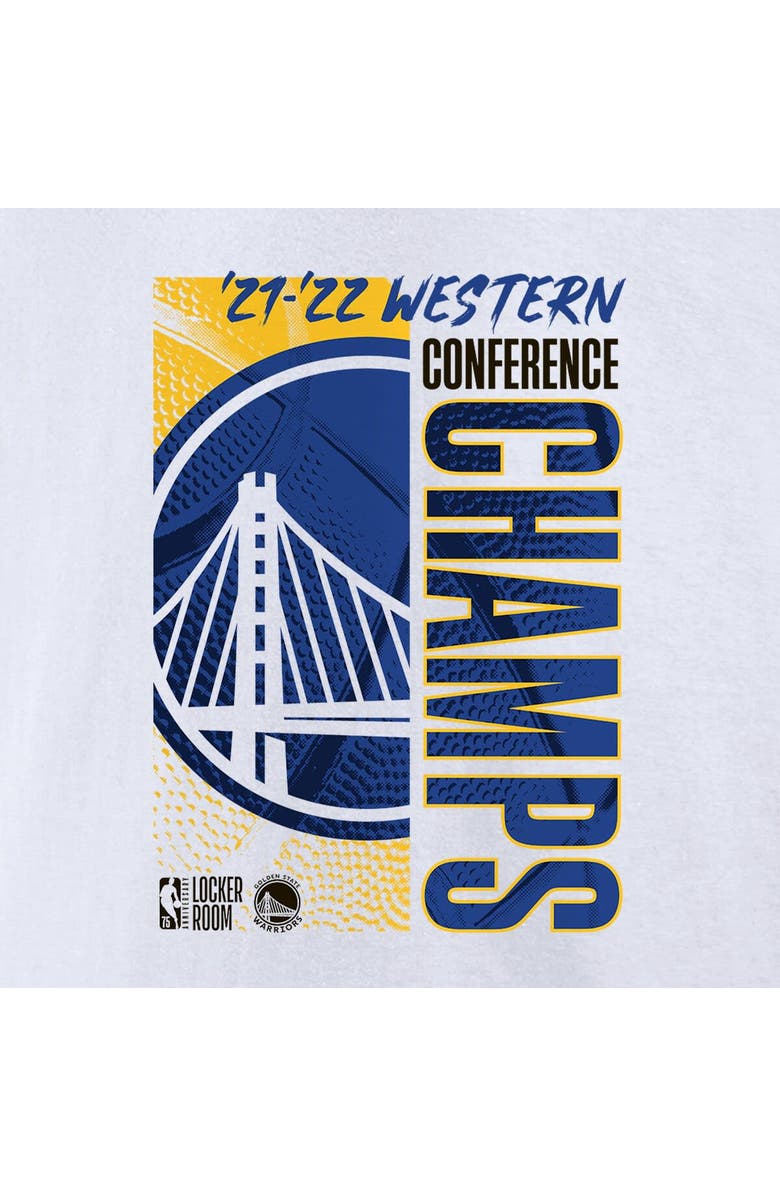 FANATICS Men's Fanatics Branded White Golden State Warriors 2022 Western Conference Champions Big & Tall Locker Room T-Shirt, Alternate, color, 