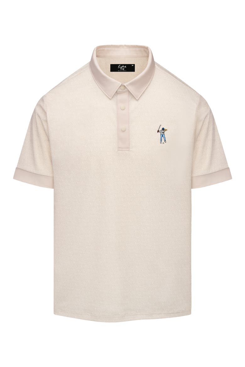Snap Placket Performance Golf Polo, Main, color, JETSTREAM/ PUMICE