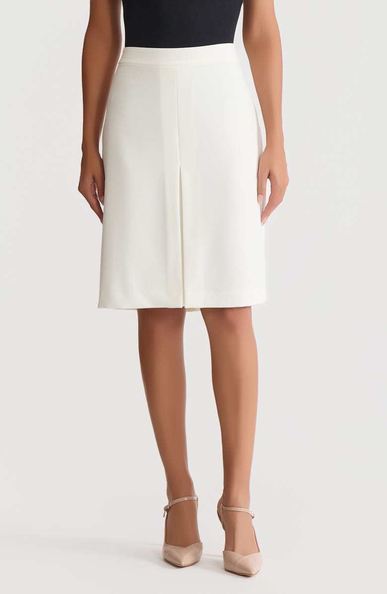 KASPER Pleat Front Pencil Skirt, Main, color, Vanilla Ice