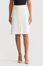 KASPER Pleat Front Pencil Skirt