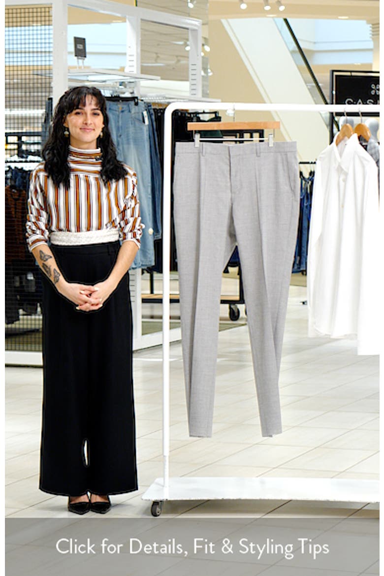 Genius Slim Fit Flat Front Wool Blend Dress Pants video