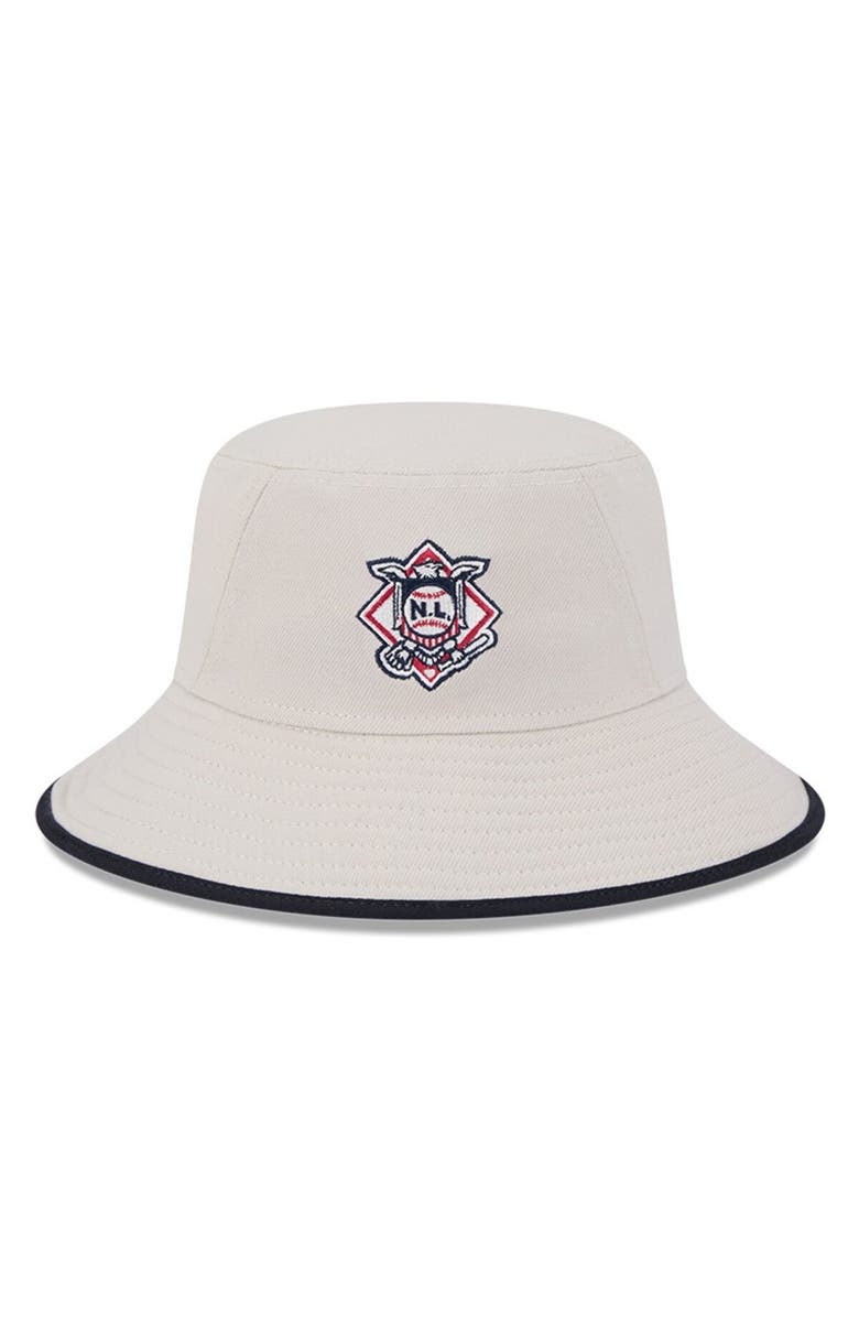 New Era Men's New Era Khaki Los Angeles Dodgers 2024 Fourth of July Bucket Hat, Alternate, color,