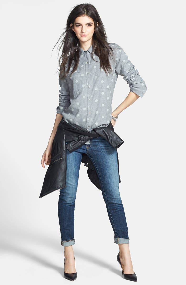 Treasure & Bond Treasure&Bond Quilted Leather Moto Jacket, Alternate, color,