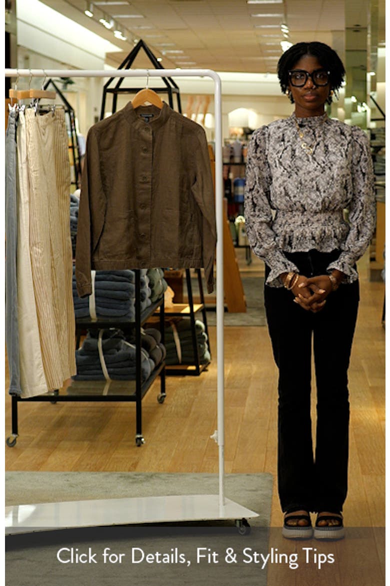 Stand Collar Organic Linen Jacket video