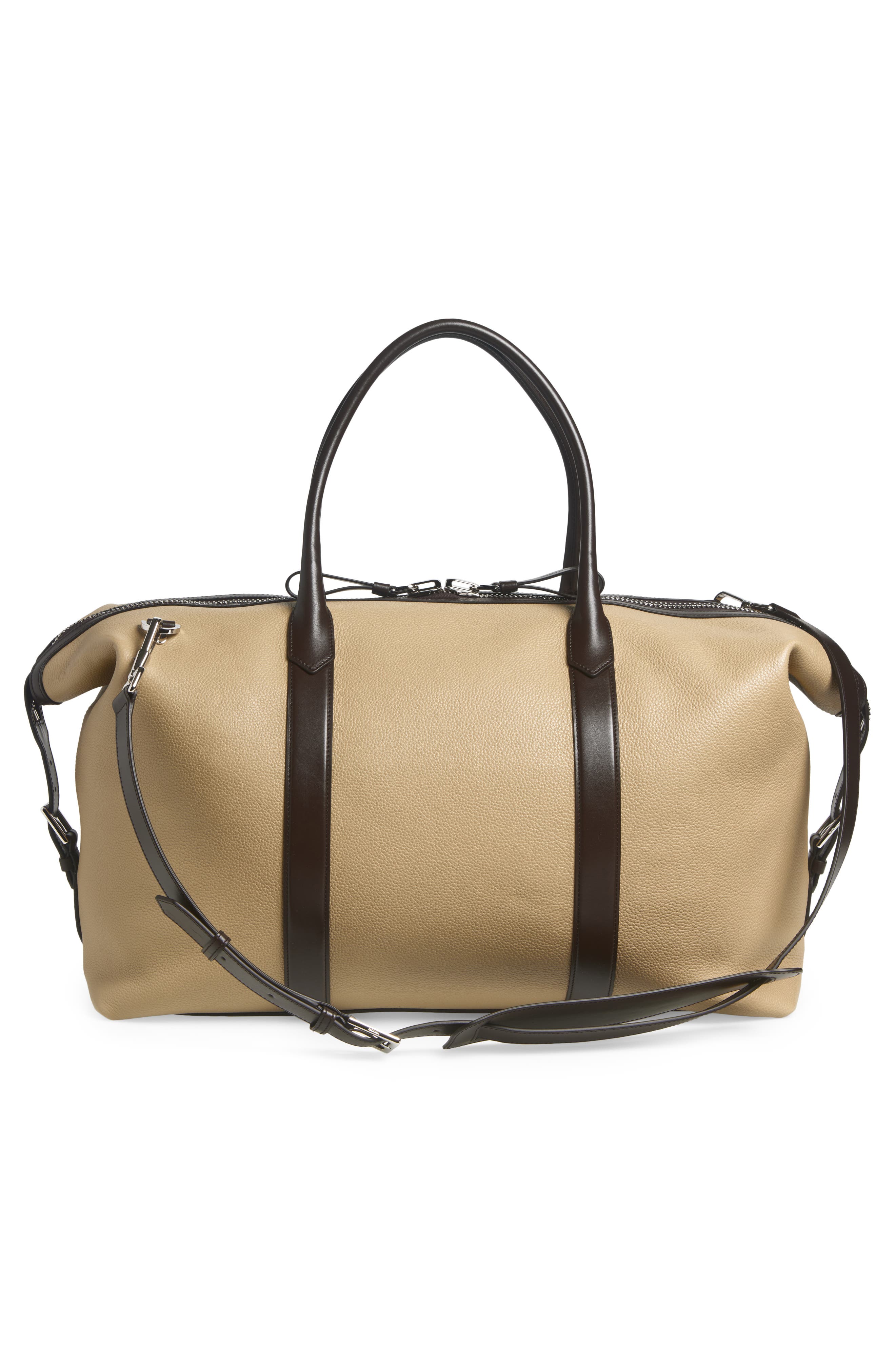 TOM FORD Buckley Leather Weekend Bag, Alternate, color, 