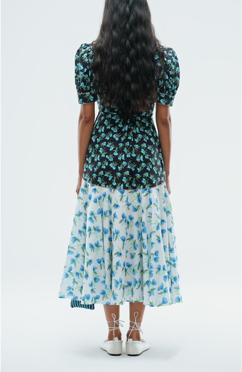 De Loreta Luisa Short Sleeve Midi Wrap Dress, Alternate, color, 