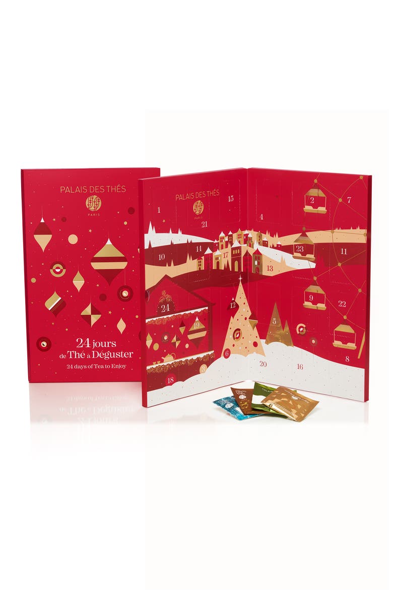 Tea Advent Calendar, Alternate, color, RED