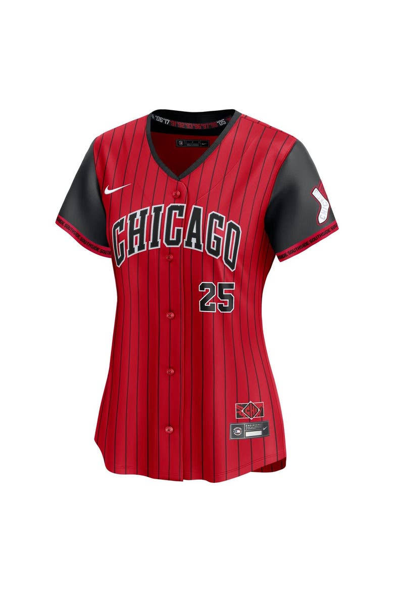 Women's Nike Andrew Vaughn Red/Black Chicago White Sox 2025 City Connect Limited Player Jersey, Alternate, color, Red