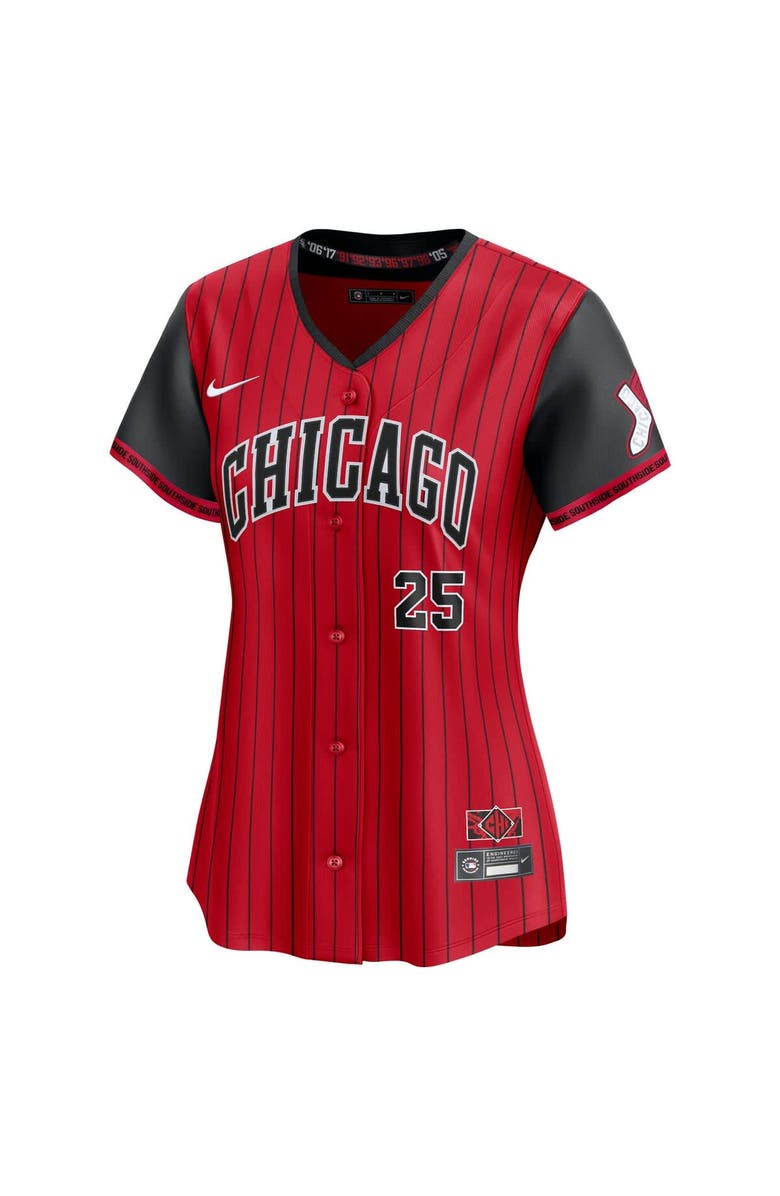 Nike Women's Nike Andrew Vaughn Red/Black Chicago White Sox 2025 City Connect Limited Player Jersey, Alternate, color, Red