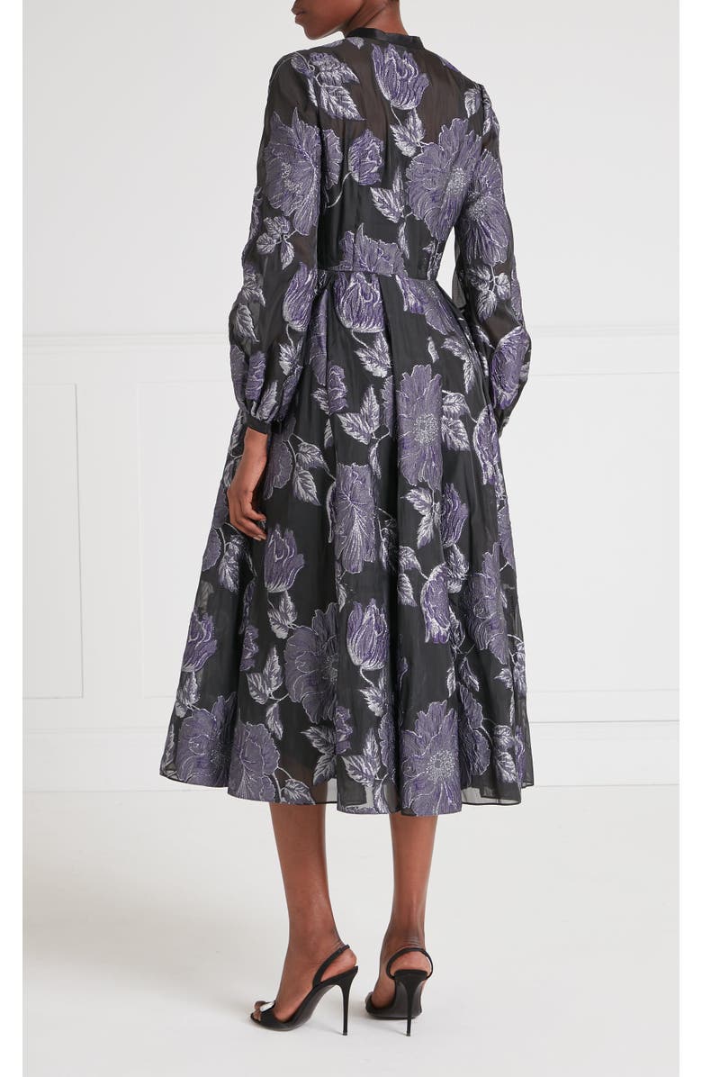 Temperley London Bridget Cocktail Dress, Alternate, color, Black/Silver