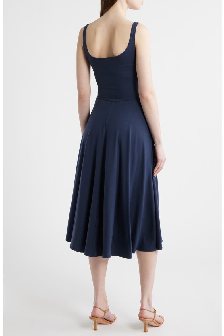 Rou Jersey Midi Dress, Alternate, color, MIDNIGHT