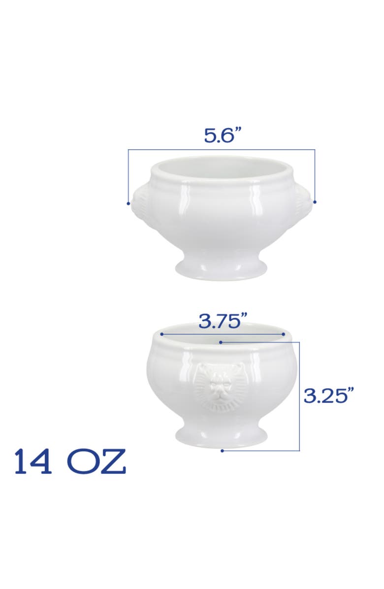 BIA Cordon Bleu Soup Tureen & Lions Head Bowl Set, Alternate, color, White