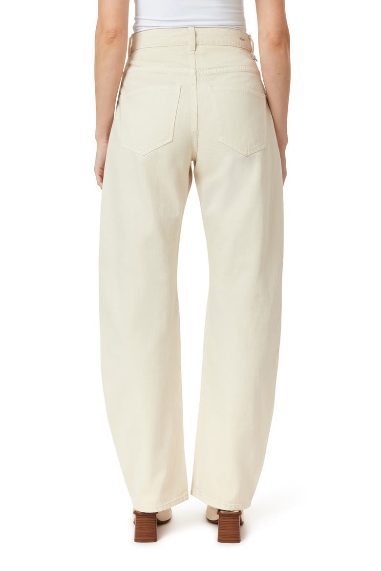 Gwen Relaxed Fit Bowed Wide Leg Jeans, Alternate, color, STONE