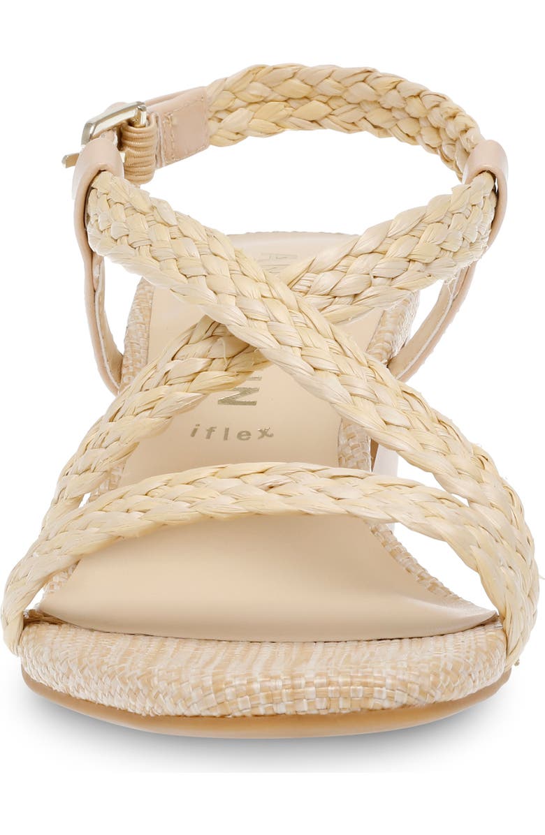 Anne Klein Meliza Block Heel Raffia Sandal, Alternate, color,