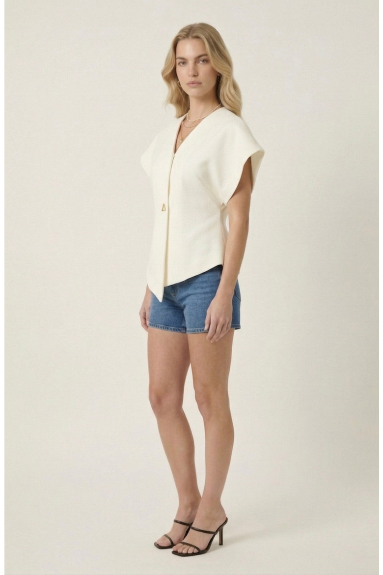 Textured Wrap Top, Alternate, color, Off-White