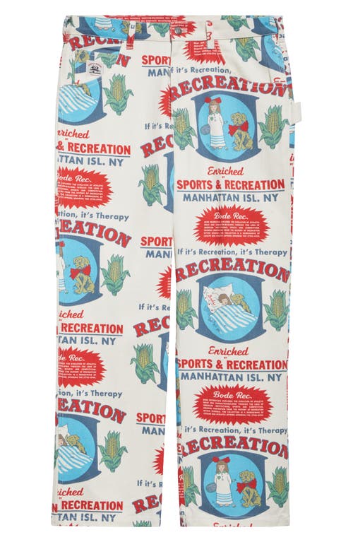 Bode Enrichment Knolly Brook Trousers In White Multi