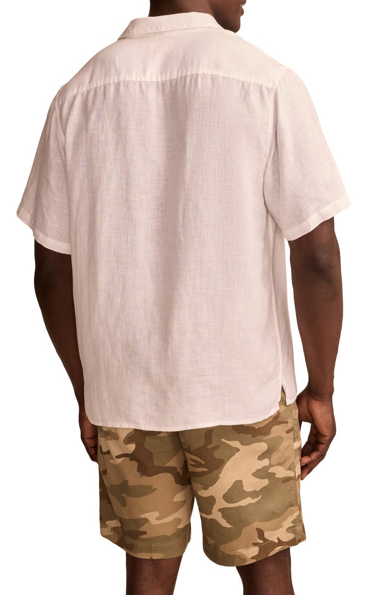 Lucky Brand Slub Linen Camp Shirt, Alternate, color, 