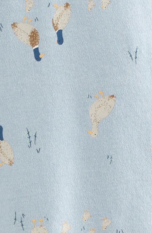 Nordstrom Print Zip Footie & Beanie Set In Blue