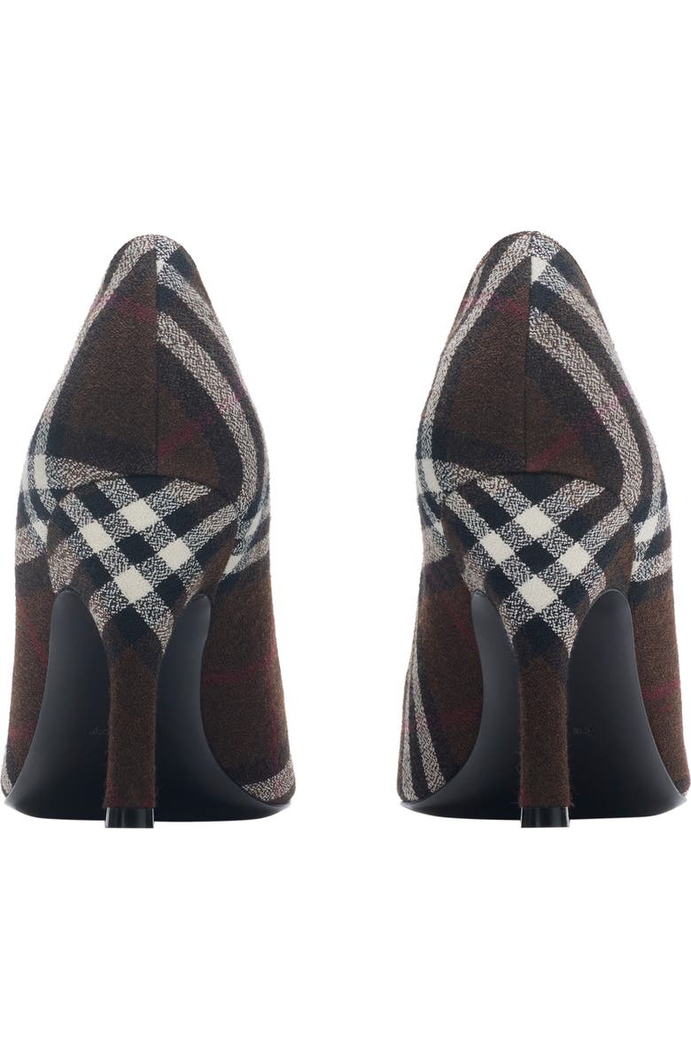 Burberry Check Dame Pumps, Alternate, color, Mahogany Brown